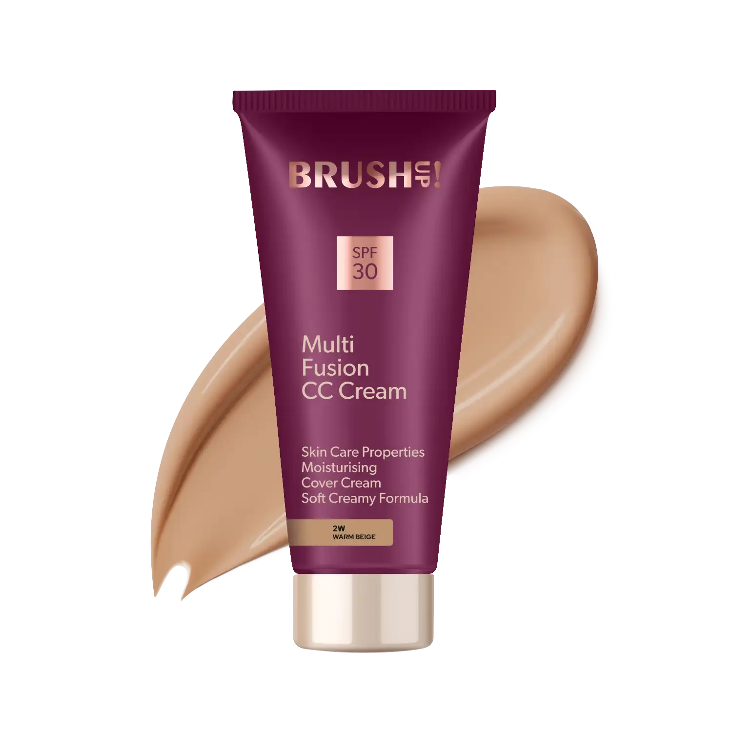 2W Warm Beige Wielozadaniowy krem CC z filtrem SPF30 do twarzy, Multi Fusion CC Cream SPF30, 30ml BRUSH UP!